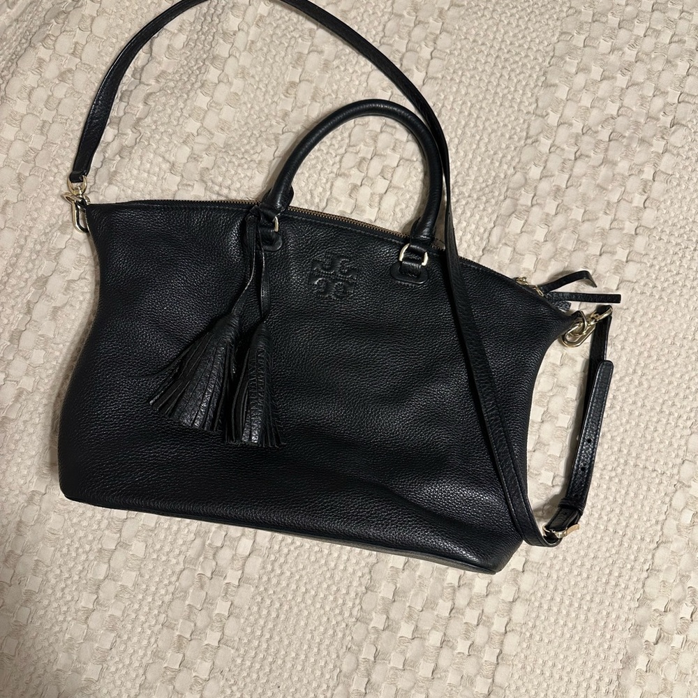 Black Leather Tote Bag
